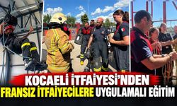 Kocaeli İtfaiyesi’nden Fransız itfaiyecilere uygulamalı eğitim