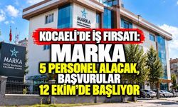 Kocaeli’de İş Fırsatı: MARKA 5 Personel Alacak, Başvurular 12 Ekim’de Başlıyor