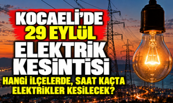 Kocaeli’de 29 Eylül elektrik kesintisi: Hangi ilçelerde, saat kaçta elektrikler kesilecek?