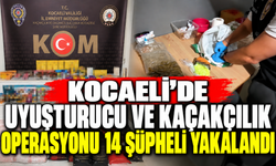 Kocaeli’de uyuşturucu ve kaçakçılık operasyonu: 14 şüpheli yakalandı