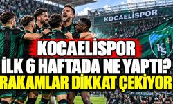 Kocaelispor ilk 6 haftada ne yaptı? Rakamlar dikkat çekiyor