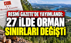 Resmî Gazete’de yayımlandı: 27 ilde orman sınırları değişti