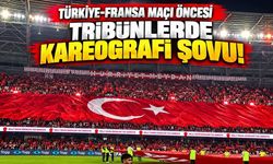 Türkiye-Fransa Maçı Öncesi Tribünlerde Kareografi Şovu!