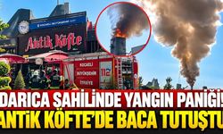 Darıca sahilinde yangın paniği! Antik Köfte’de baca tutuştu