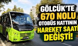 Gölcük’te 670 Nolu Otobüs Hattının Hareket Saati Değişti