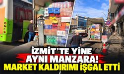 İzmit’te Yine Aynı Manzara! Bu Kez Başka Market Kaldırımı İşgal Etti