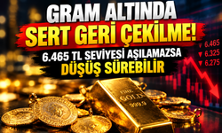 Gram Altında Sert Geri Çekilme: 6.465 TL Seviyesi Aşılamazsa Düşüş Sürebilir