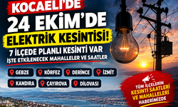Kocaeli’de 24 Ekim Elektrik Kesintisi: 7 İlçede Elektrikler Kesilecek!