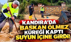 Kandıra'da Başkan Ölmez Küreği Kaptı, Suyun İçine Girdi!