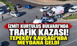 İzmit Kurtuluş Bulvarı’nda kaza! Tepeköy Kavşağı’nda meydana geldi