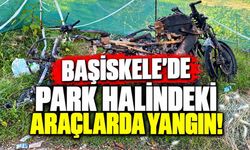 Başiskele’de park halindeki araçlarda yangın!