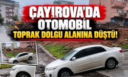 Çayırova'da otomobil toprak dolgu alanına düştü!