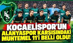 Kocaelispor'un Alanyaspor karşısındaki muhtemel 11'i belli oldu! İşte sahaya çıkması beklenen kadro