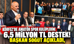 Körfez'de amatör spor kulüplerine 6,5 milyon TL destek! Başkan Söğüt açıkladı