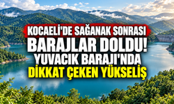 Kocaeli'de sağanak sonrası barajlar doldu! Yuvacık Barajı'nda dikkat çeken yükseliş