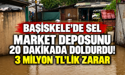 Başiskele'de sel market deposunu 20 dakikada doldurdu! 3 milyon TL'lik zarar