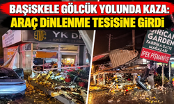 Başiskele Gölcük yolunda kaza: Araç dinlenme tesisine girdi