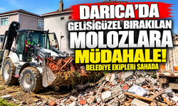 Darıca'da gelişigüzel bırakılan molozlara müdahale! Belediye ekipleri sahada