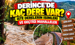 Derince'de kaç dere var? İşte derelerin isimleri ve geçtiği mahalleler