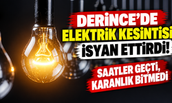 Derince'de elektrik kesintisi isyan ettirdi! Saatler geçti, karanlık bitmedi