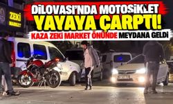 Dilovası'nda motosiklet yayaya çarptı! Kaza Zeki Market önünde meydana geldi