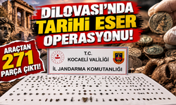 Dilovası’nda tarihi eser operasyonu! Araçtan 271 parça çıktı