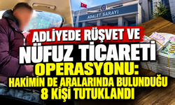 Adliyede Rüşvet ve Nüfuz Ticareti Operasyonu: Hakimin de Aralarında Bulunduğu 8 Kişi Tutuklandı