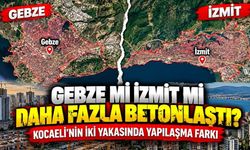 Gebze mi İzmit mi daha fazla betonlaştı? Kocaeli'nin iki yakasında yapılaşma farkı