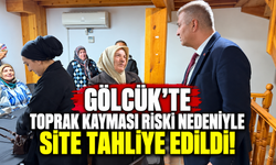 Gölcük’te toprak kayması riski nedeniyle site tahliye edildi! Sakinleri belediye tesisinde ağırlanıyor