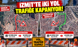 İzmit’te iki yol trafiğe kapanıyor!