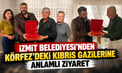 İzmit Belediyesi'nden Körfez'deki Kıbrıs gazilerine anlamlı ziyaret