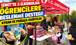 İzmit’te 3 ilkokulda öğrencilere beslenme desteği! Ayran ve poğaça dağıtıldı