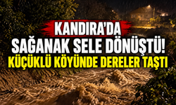 Kandıra'da sağanak sele dönüştü! Küçüklü köyünde dereler taştı