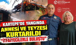 Kartepe’de yangında annesi ve teyzesi kurtarıldı: İtfaiyecilerle buluştu