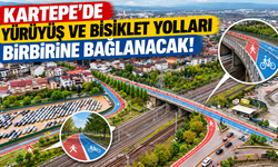 Kartepe'de yürüyüş ve bisiklet yolları birbirine bağlanacak!