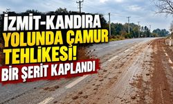 İzmit-Kandıra Yolunda Çamur Tehlikesi! Bir Şerit Kaplandı