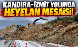 Kandıra-İzmit Yolunda Heyelan Mesaisi