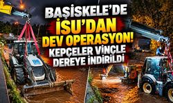 Başiskele’de İSU’dan Dev Operasyon! Kepçeler Vinçle Dereye İndirildi