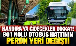 Kandıra’ya Gidecekler Dikkat! 801 Nolu Otobüs Hattının Peron Yeri Değişti