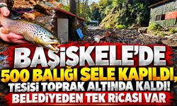 Başiskele’de 500 Balığı Sele Kapıldı, Tesisi Toprak Altında Kaldı! Belediyeden Tek Ricası Var