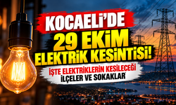 Kocaeli'de 29 Ekim elektrik kesintisi! İşte elektriklerin kesileceği ilçeler ve sokaklar