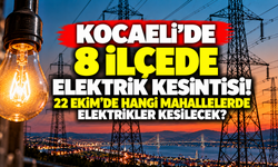 Kocaeli'de 8 ilçede elektrik kesintisi! 22 Ekim'de hangi mahallelerde elektrikler kesilecek?