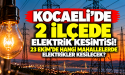 Kocaeli'de 2 ilçede elektrik kesintisi! 23 Ekim'de hangi mahallelerde elektrikler kesilecek?