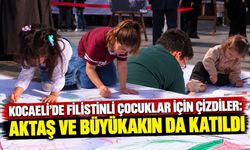 Kocaeli’de Filistinli çocuklar için çizdiler: Aktaş ve Büyükakın da katıldı