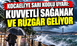 Kocaeli’ye sarı kodlu uyarı: Kuvvetli sağanak ve rüzgâr geliyor