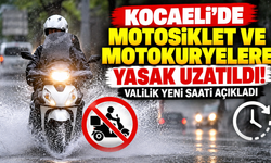 Kocaeli'de motosiklet ve motokuryelere yasak uzatıldı! Valilik yeni saati açıkladı