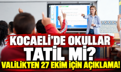 Kocaeli'de Okullar Tatil Mi? Valilikten 27 Ekim İçin Açıklama!