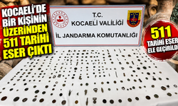 Kocaeli’de bir kişinin üzerinden 511 tarihi eser çıktı