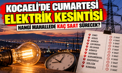 Kocaeli’de cumartesi elektrik kesintisi: Hangi mahallede kaç saat sürecek?