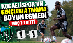 Kocaelispor’un gençleri A Takıma boyun eğmedi: Maç 1-1 bitti